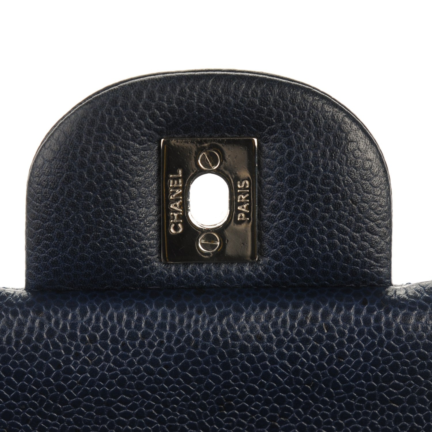 Chanel Caviar Quilted Maxi Double Flap Navy Blue 6 of 8