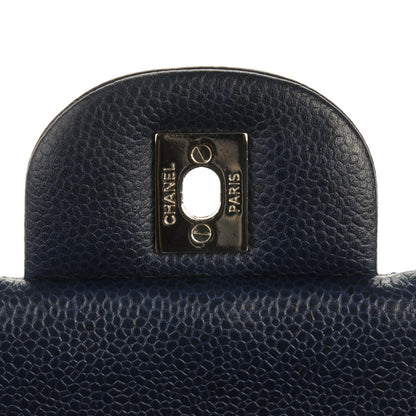 Chanel Caviar Quilted Maxi Double Flap Navy Blue 6 of 8