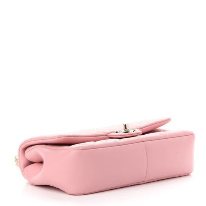Chanel Lambskin Quilted Resin Bi-Color Chain Flap Bag Pink 4 of 9