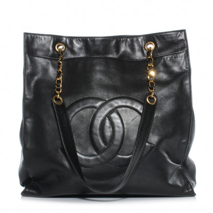 Chanel Lambskin CC Shopper Tote Black 1 of 6