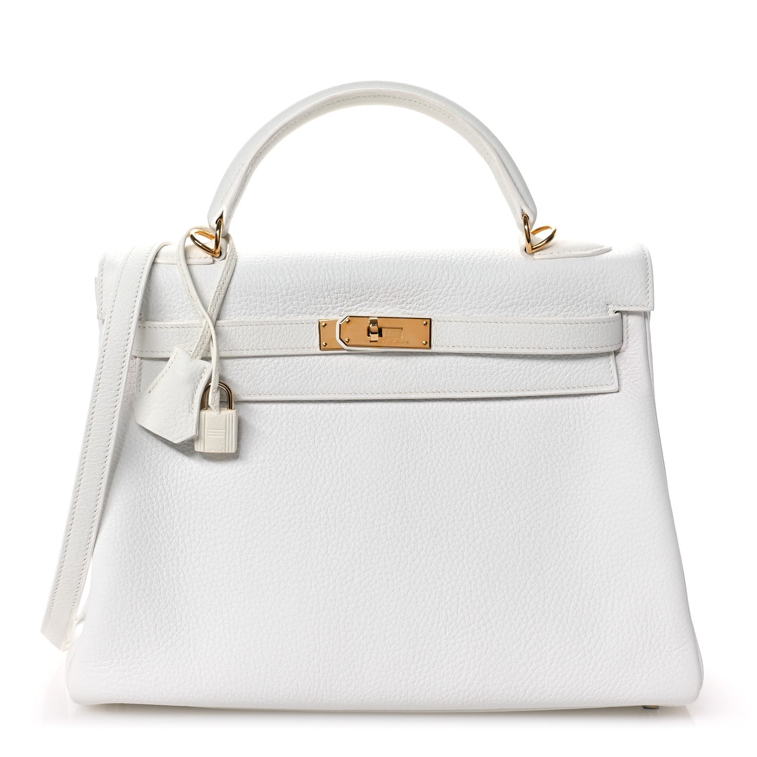 Hermes Taurillon Clemence Kelly Retourne 32 White 1 of 11