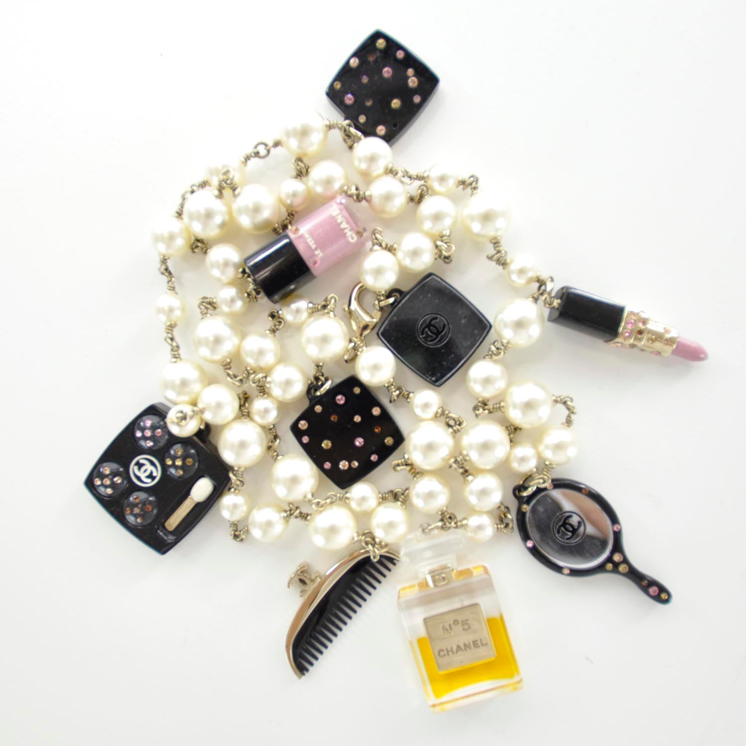 Chanel Resin Beauty Icons Pearl Necklace 3 of 6