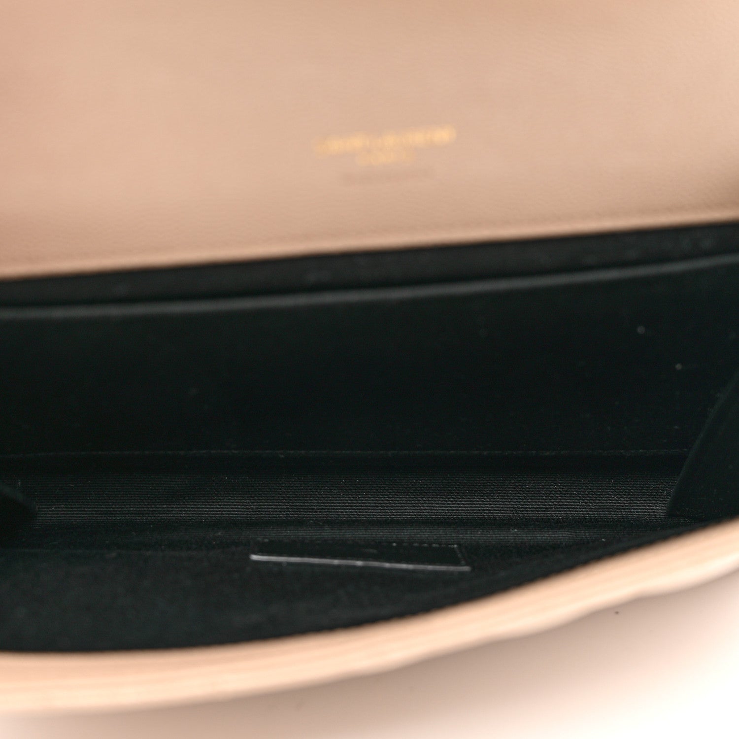 Saint Laurent Grain De Poudre Textured Mixed Matelasse Triquilt Monogram Clutch Dark Beige 5 of 7