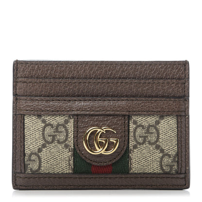 Gucci GG Supreme Monogram Ophidia Card Holder Brown 1 of 7