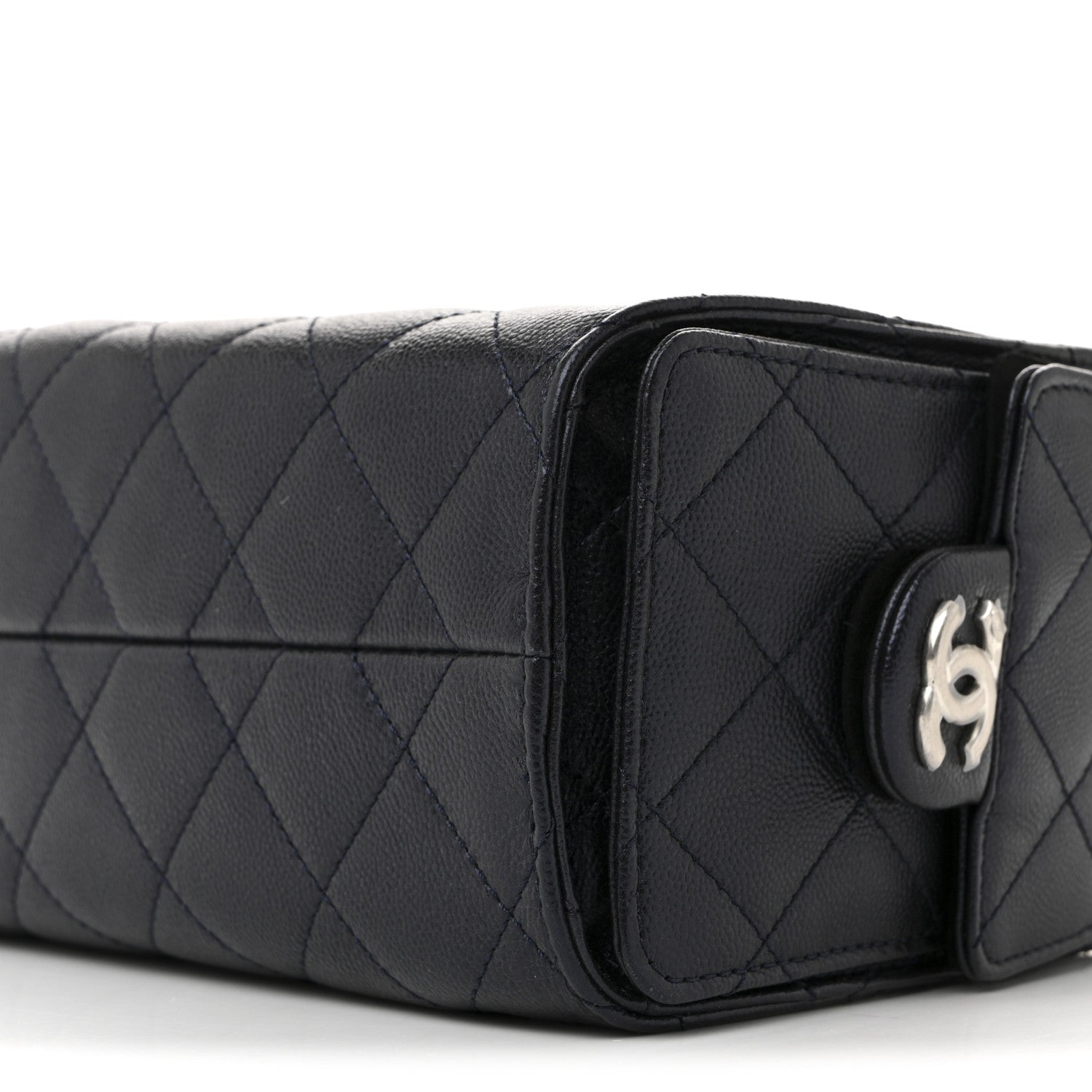 Chanel Metallic Caviar Quilted Mini Chanel 25 Handbag Dark Blue 10 of 11