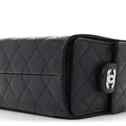 Chanel Metallic Caviar Quilted Mini Chanel 25 Handbag Dark Blue 10 of 11