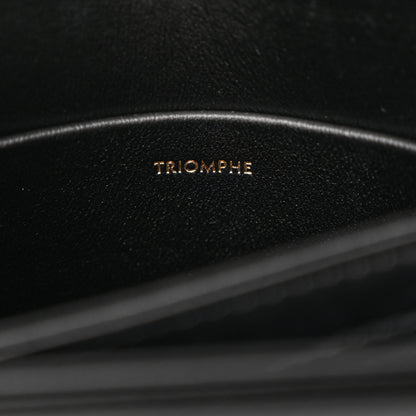 Celine Shiny Calfskin Teen Triomphe Black 9 of 12