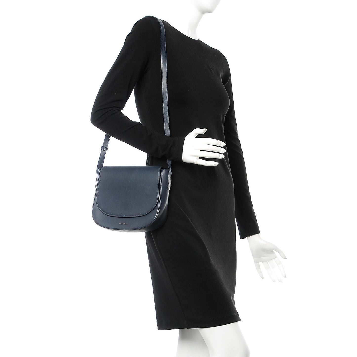 Calfskin Flap Crossbody Bag Blu