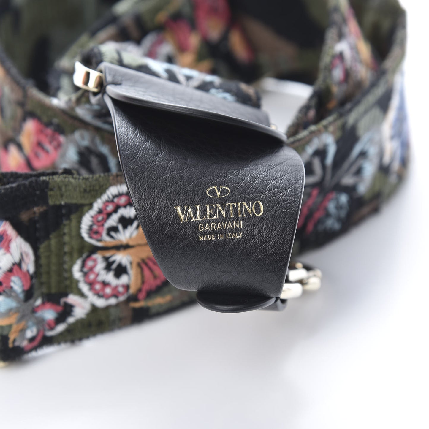 Canvas Camubutterfly Rockstud Guitar Strap Multicolor