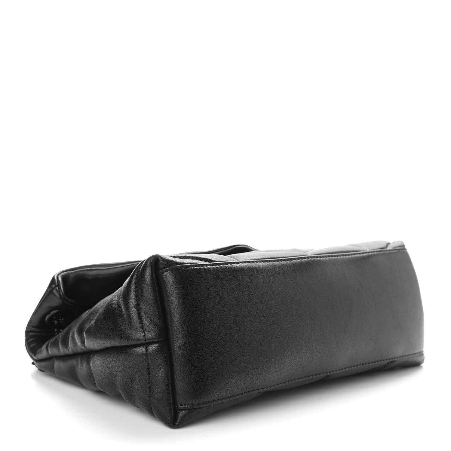 Saint Laurent Lambskin Quilted Small Loulou Puffer Monogram Chain Satchel Black 3 of 7