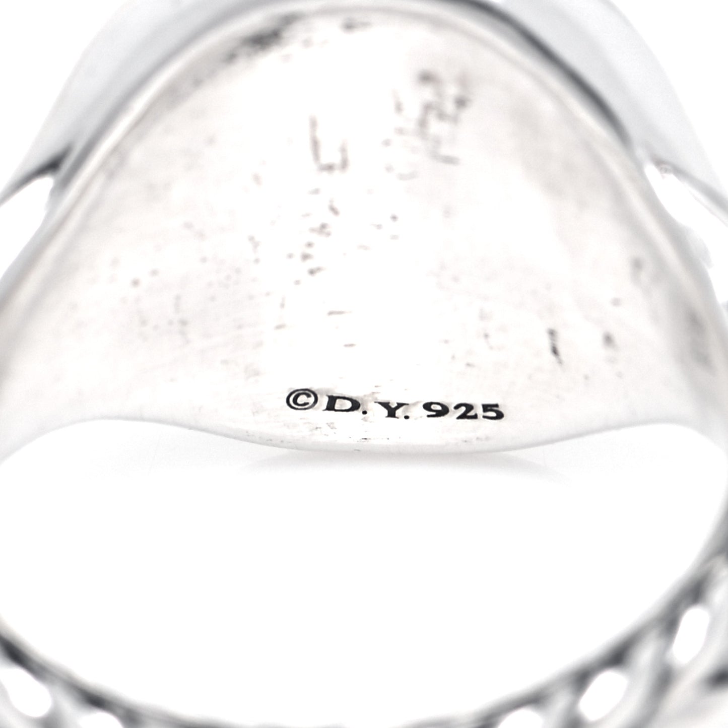 Sterling Silver Diamond 14mm Initial K Pinky Ring 48 4.5