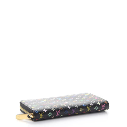 Louis Vuitton Monogram Multicolor Zippy Wallet Black Violet 4 of 10