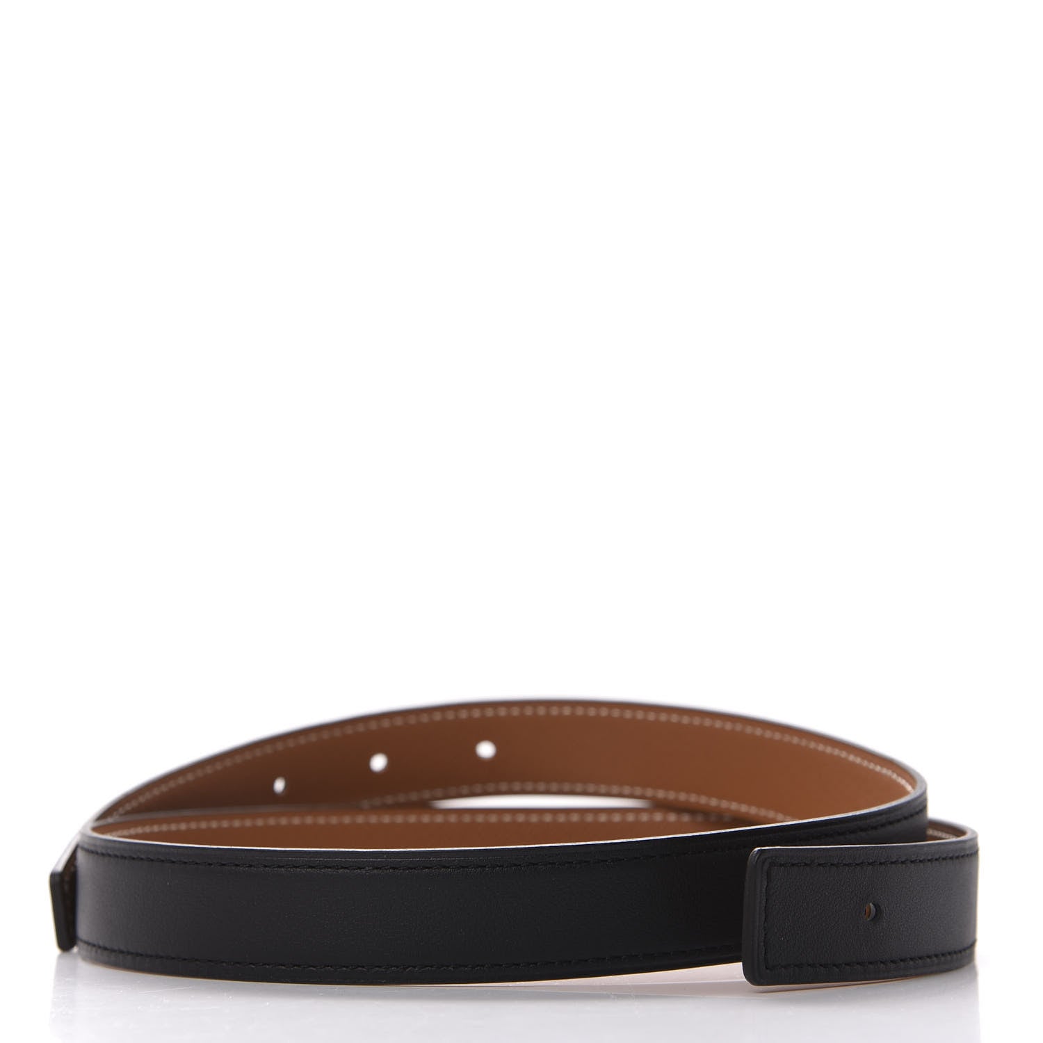 Hermes Swift Epsom 24mm Belt Strap 75 Black Gold 2 of 7