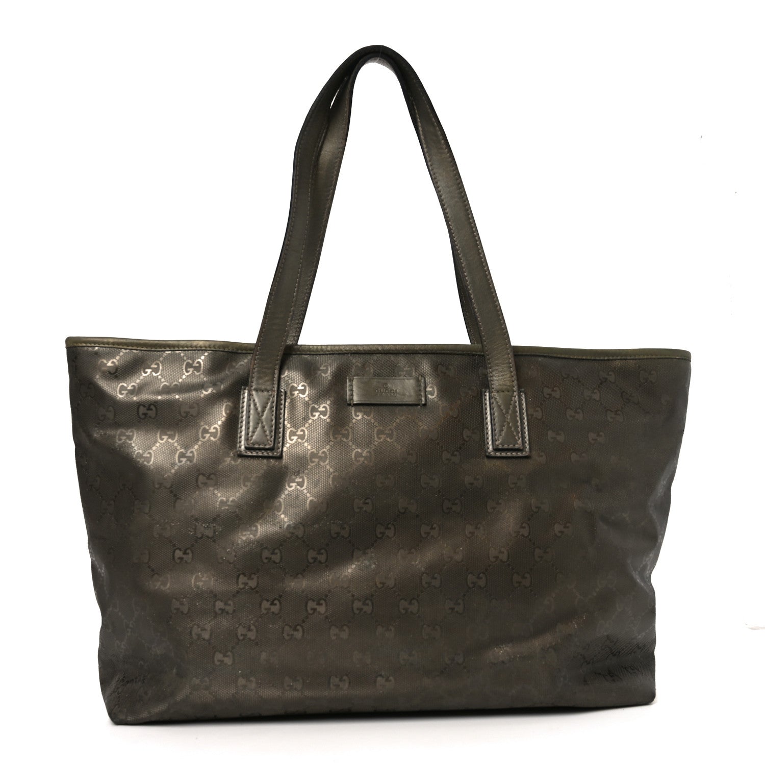Gucci Imprime Monogram Medium Zippered Shopping Tote Pewter 1 of 10
