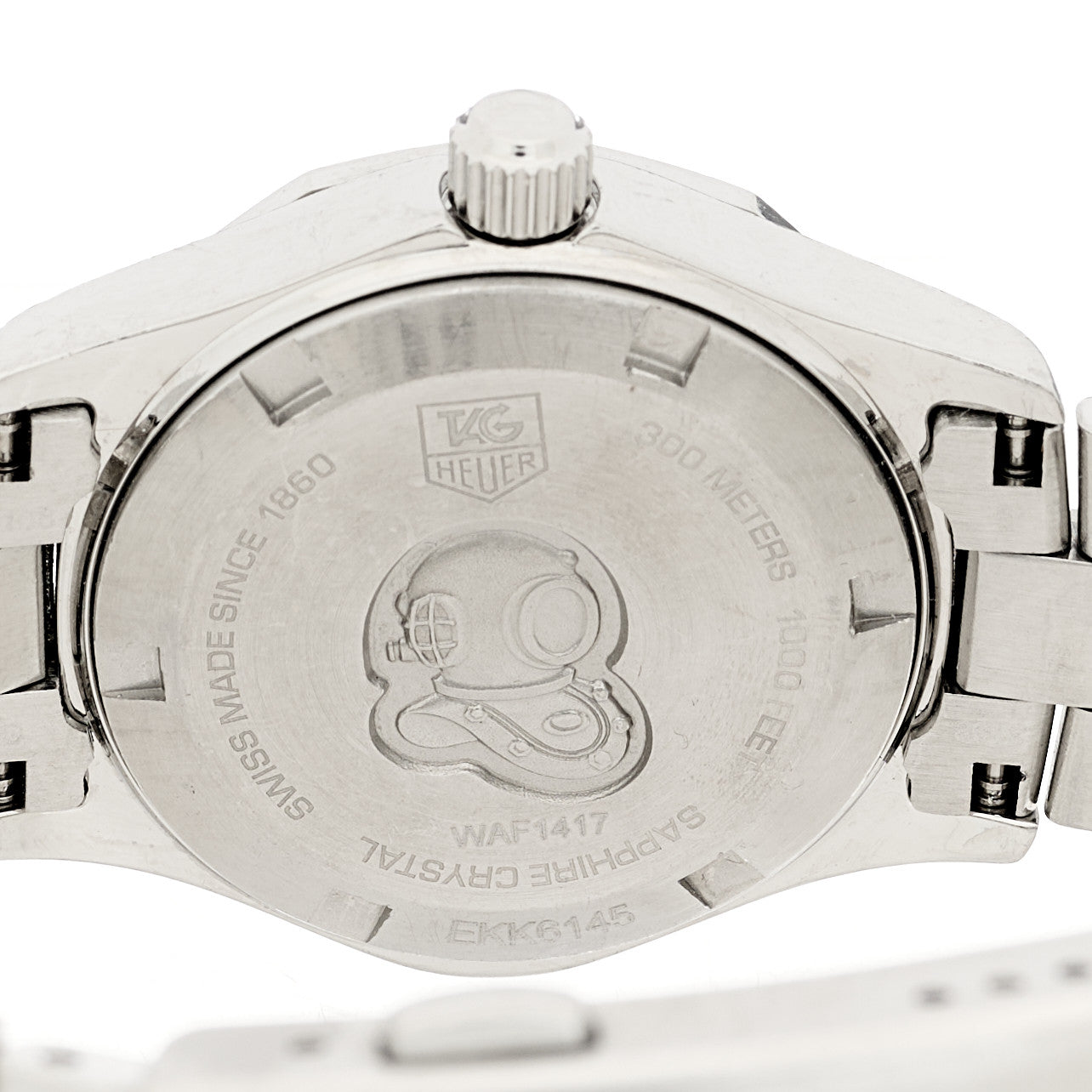 Tag Heuer Stainless Steel Blue Mother of Pearl 27mm Aquaracer Lady Quartz Watch WAF1417 4 of 4