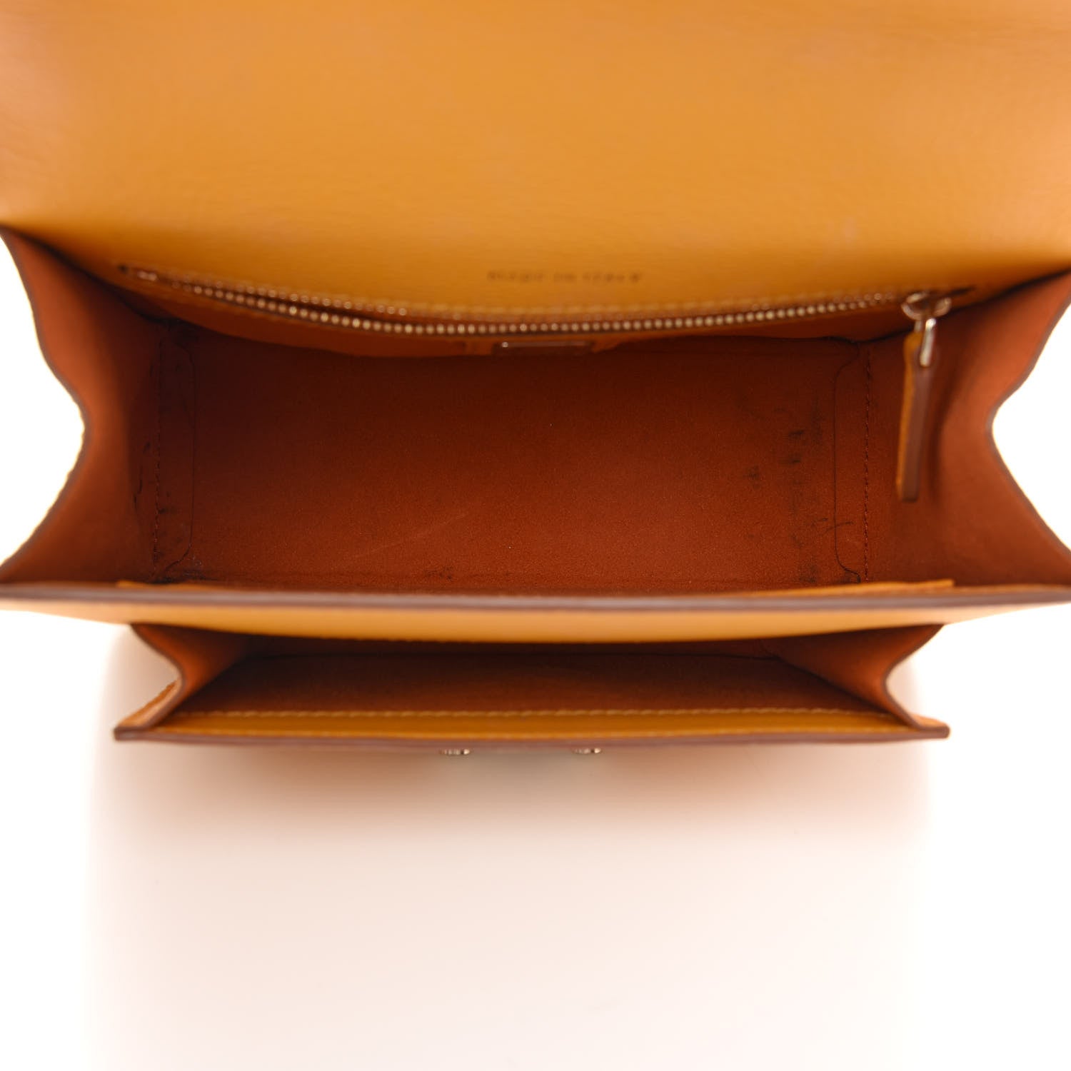 MCM Grained Calfskin Small Patricia Satchel Golden Mango 5 of 9