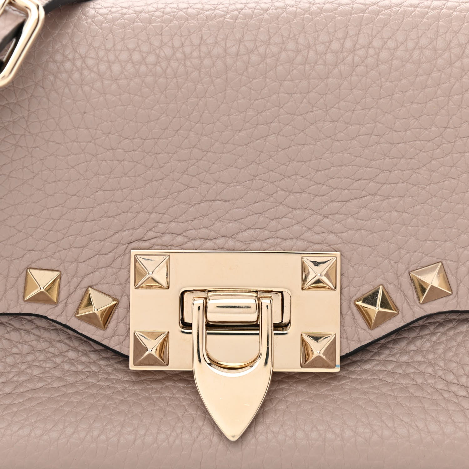 Valentino Garavani Pebbled Calfskin Mini Rockstud Crossbody Bag Poudre 7 of 9