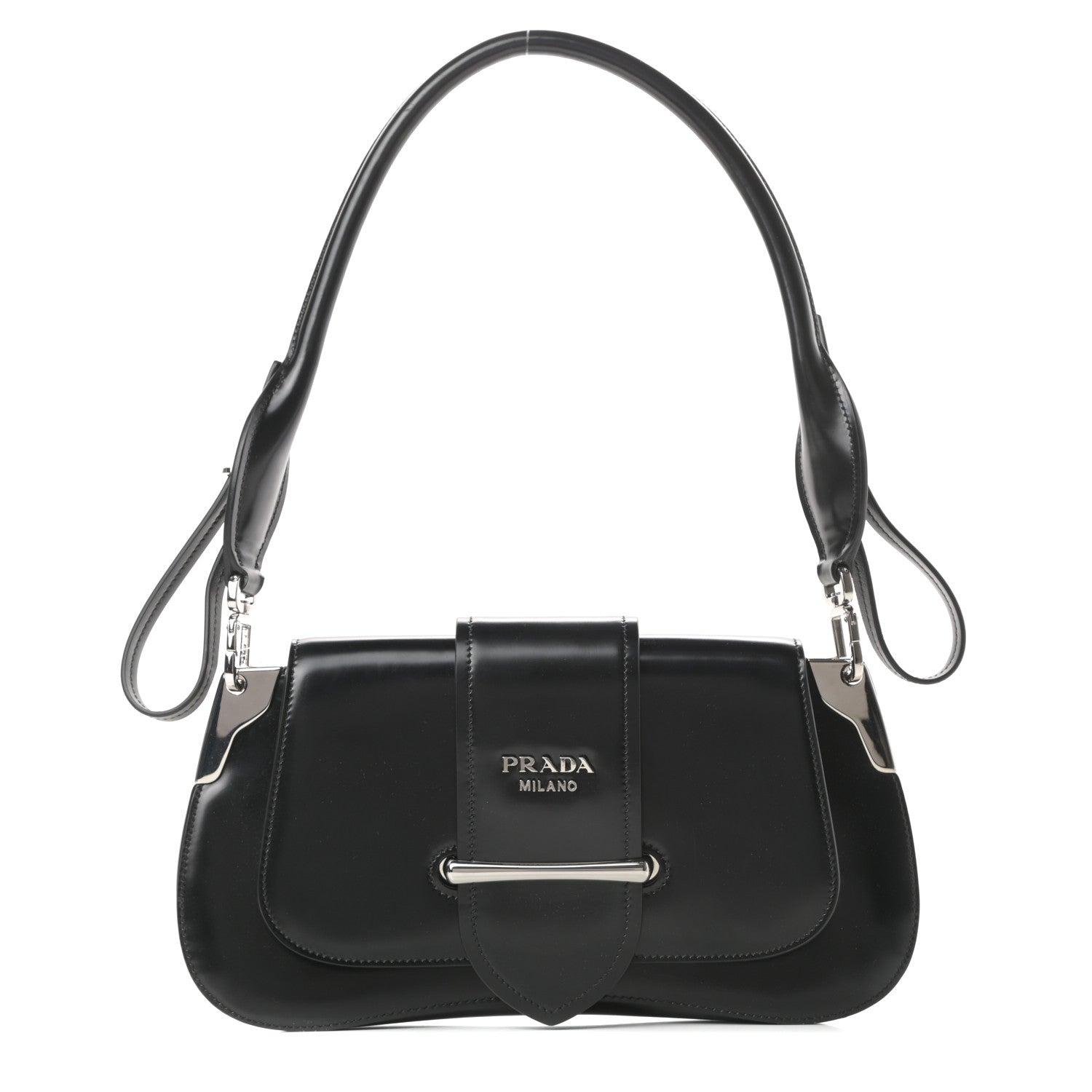 Prada Spazzolato Sidonie Shoulder Bag Black 1 of 15