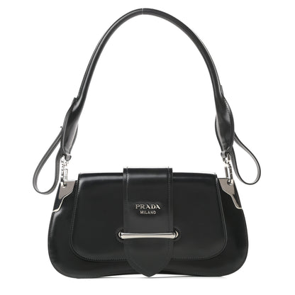 Prada Spazzolato Sidonie Shoulder Bag Black 1 of 15
