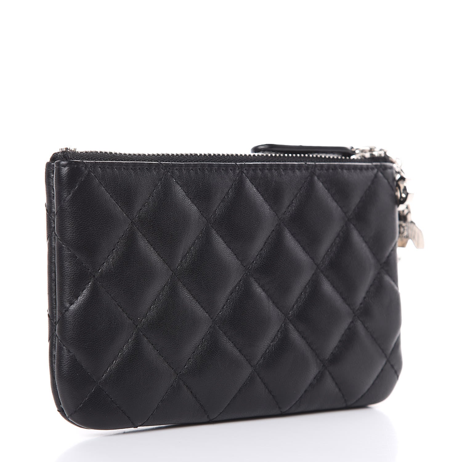 Chanel Lambskin Quilted Small Cosmo Cosmetic Case Black 3 of 8