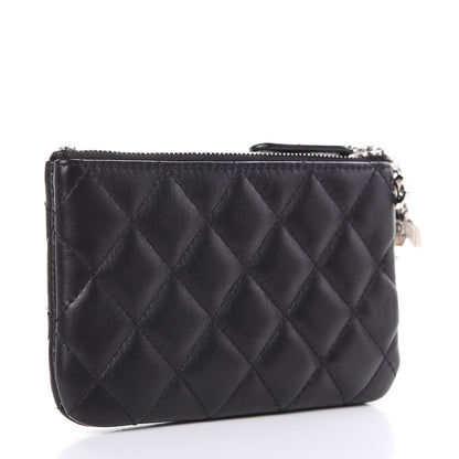 Chanel Lambskin Quilted Small Cosmo Cosmetic Case Black 3 of 8