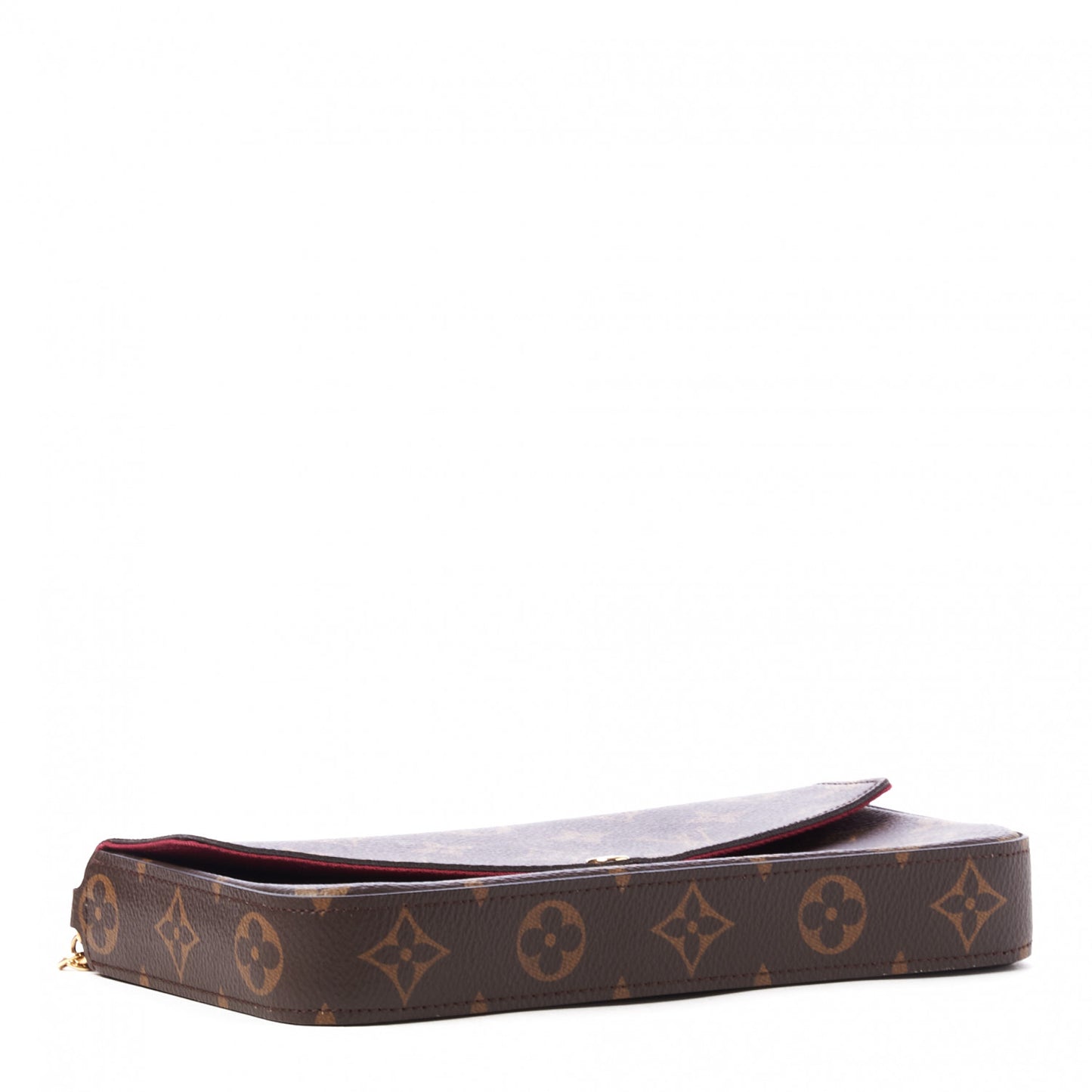 Monogram Pochette Felicie Chain Wallet Fuchsia
