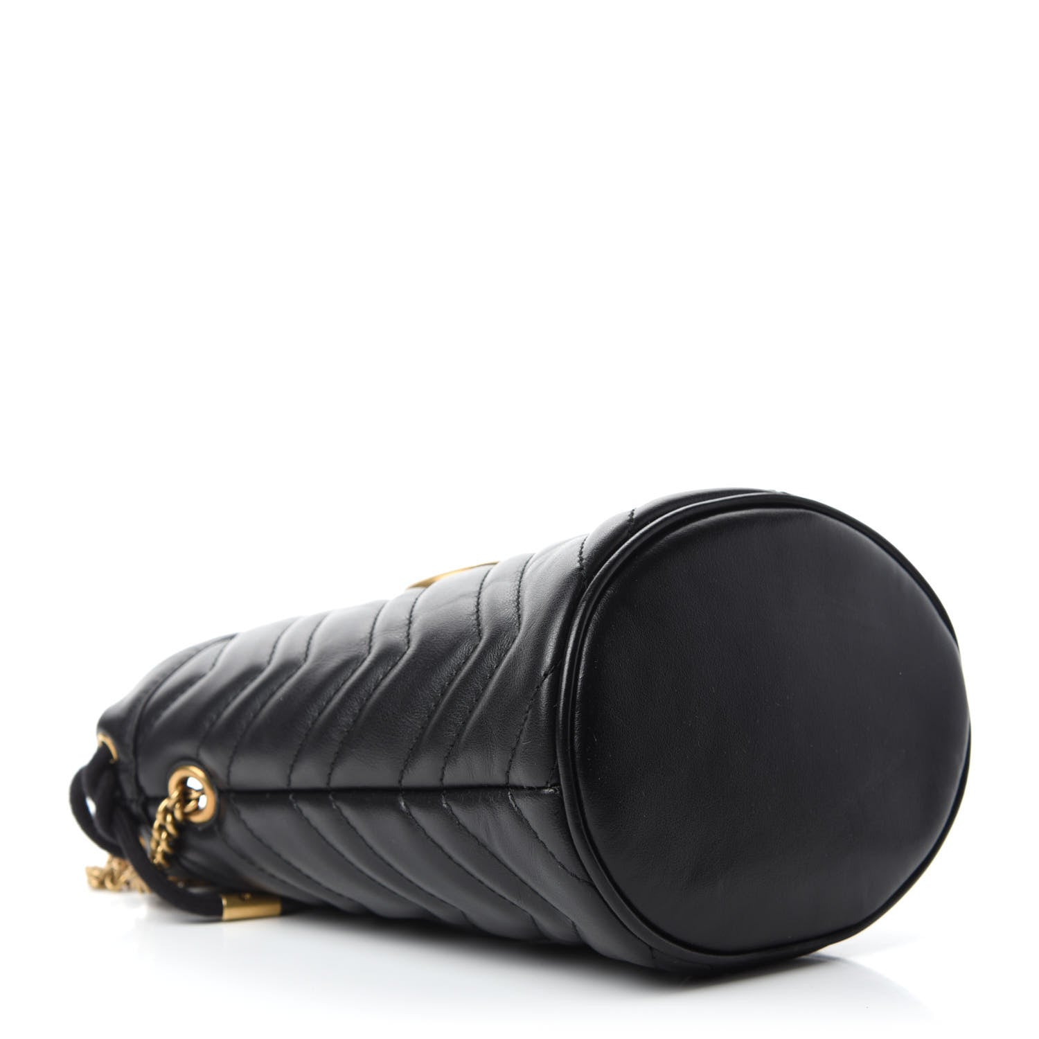 Gucci Calfskin Matelasse Mini GG Marmont 2.0 Bucket Bag Black 4 of 11