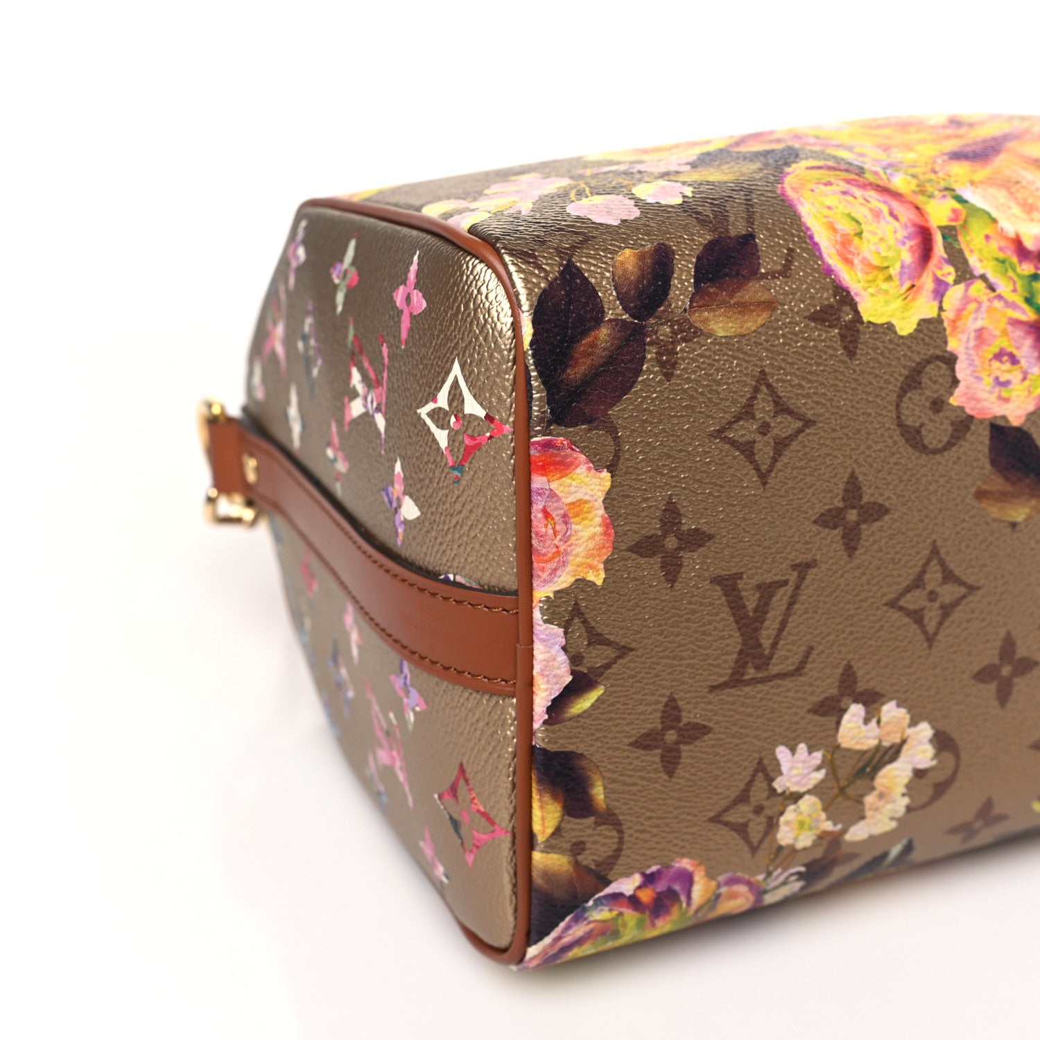 Louis Vuitton Metallic Monogram LV Garden Speedy Bandouliere 25 Gold 7 of 8