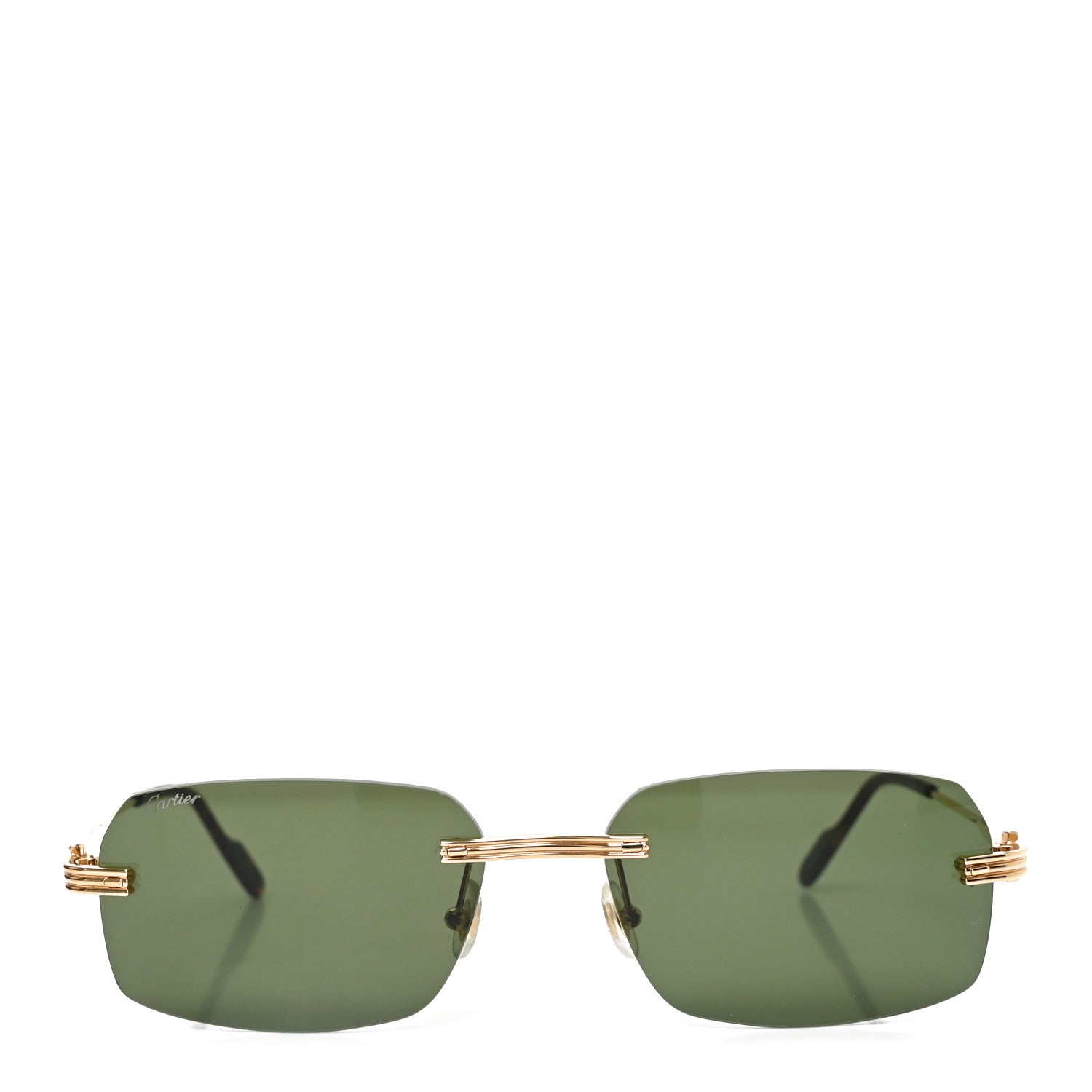 Cartier Premiere De Cartier Square Sunglasses Gold Black 2 of 7