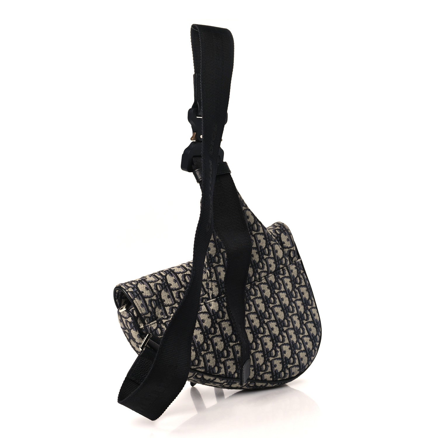 Christian Dior Oblique Mens Saddle Bag Blue 3 of 9