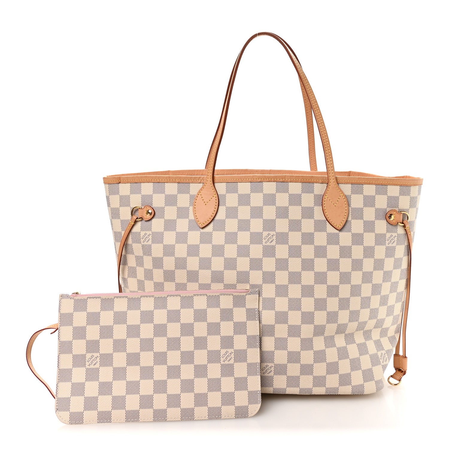 Louis Vuitton Damier Azur Neo Neverfull MM Rose Ballerine 3 of 12