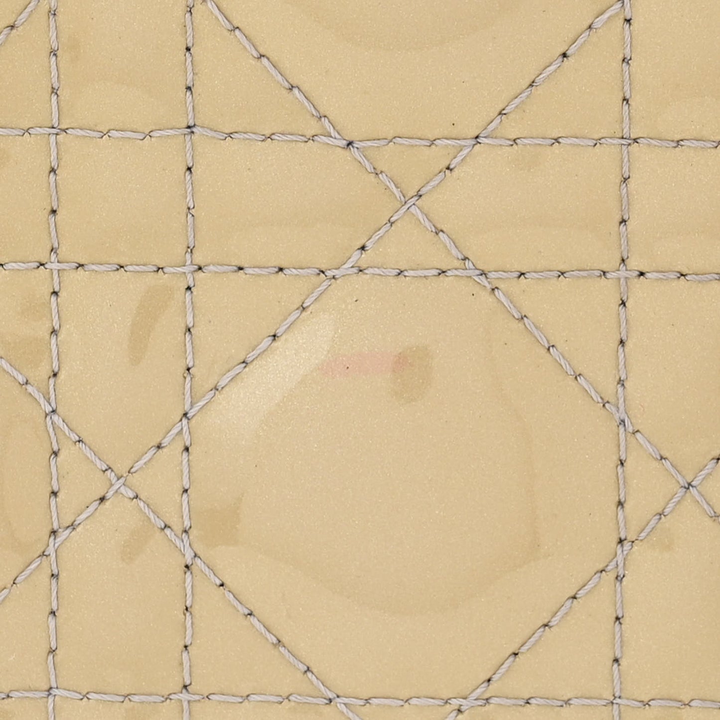 CHRISTIAN DIOR Patent Cannage Medium Lady Dior Grey