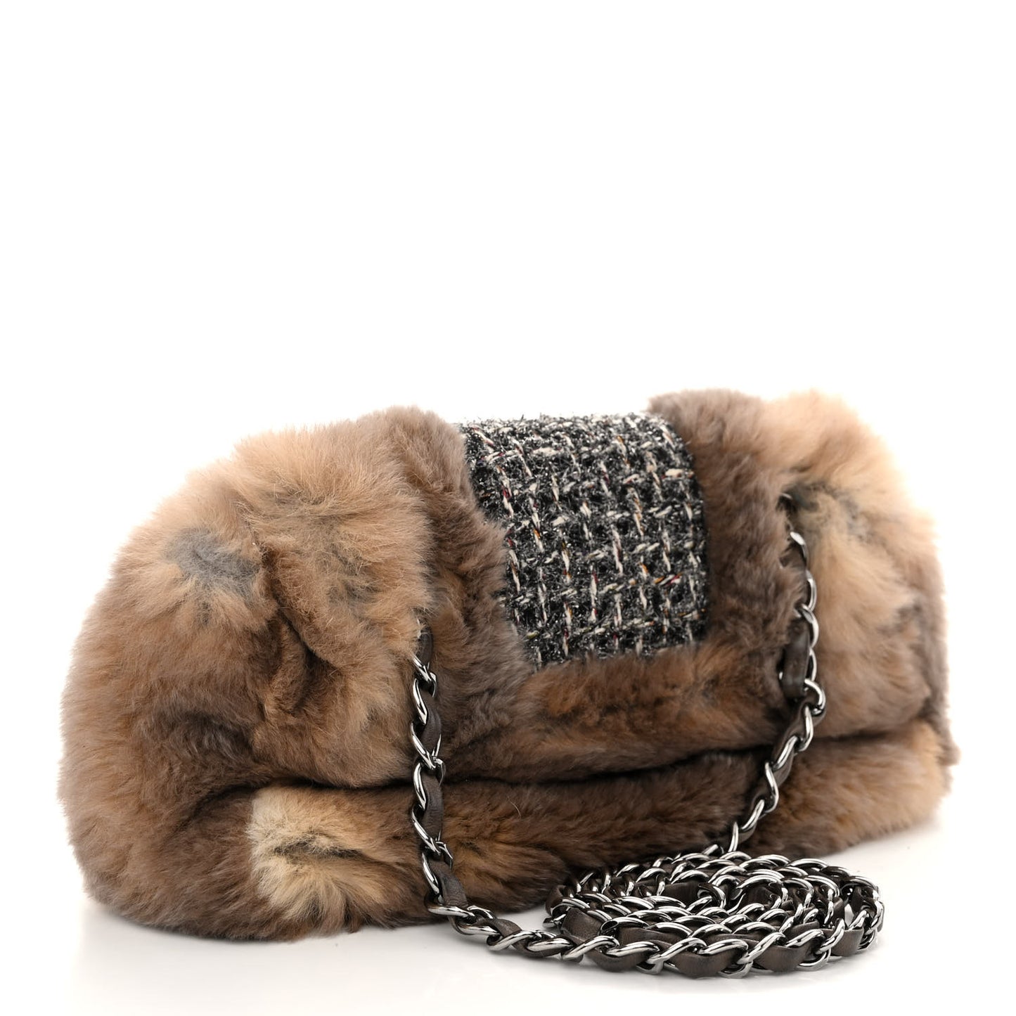 Rabbit Fur Fantasy Tweed Small Flap
