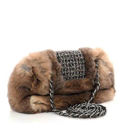 Chanel Rabbit Fur Fantasy Tweed Small Flap 3 of 9