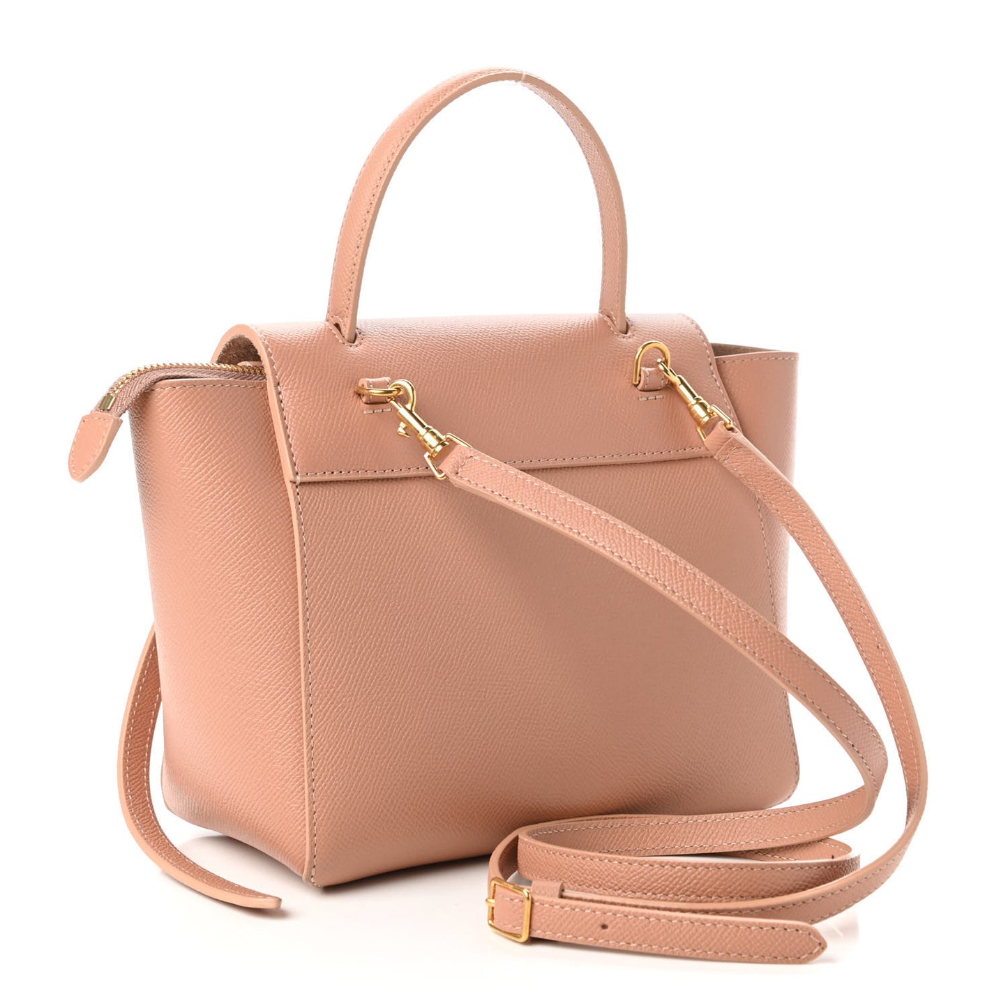 Grained Calfskin Pico Belt Bag Desert Rose