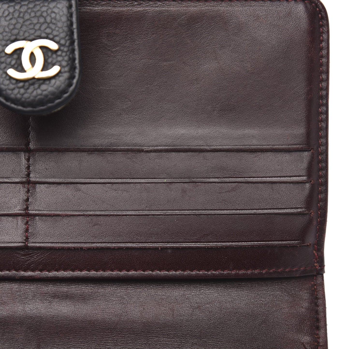 Caviar Quilted CC French Wallet Black