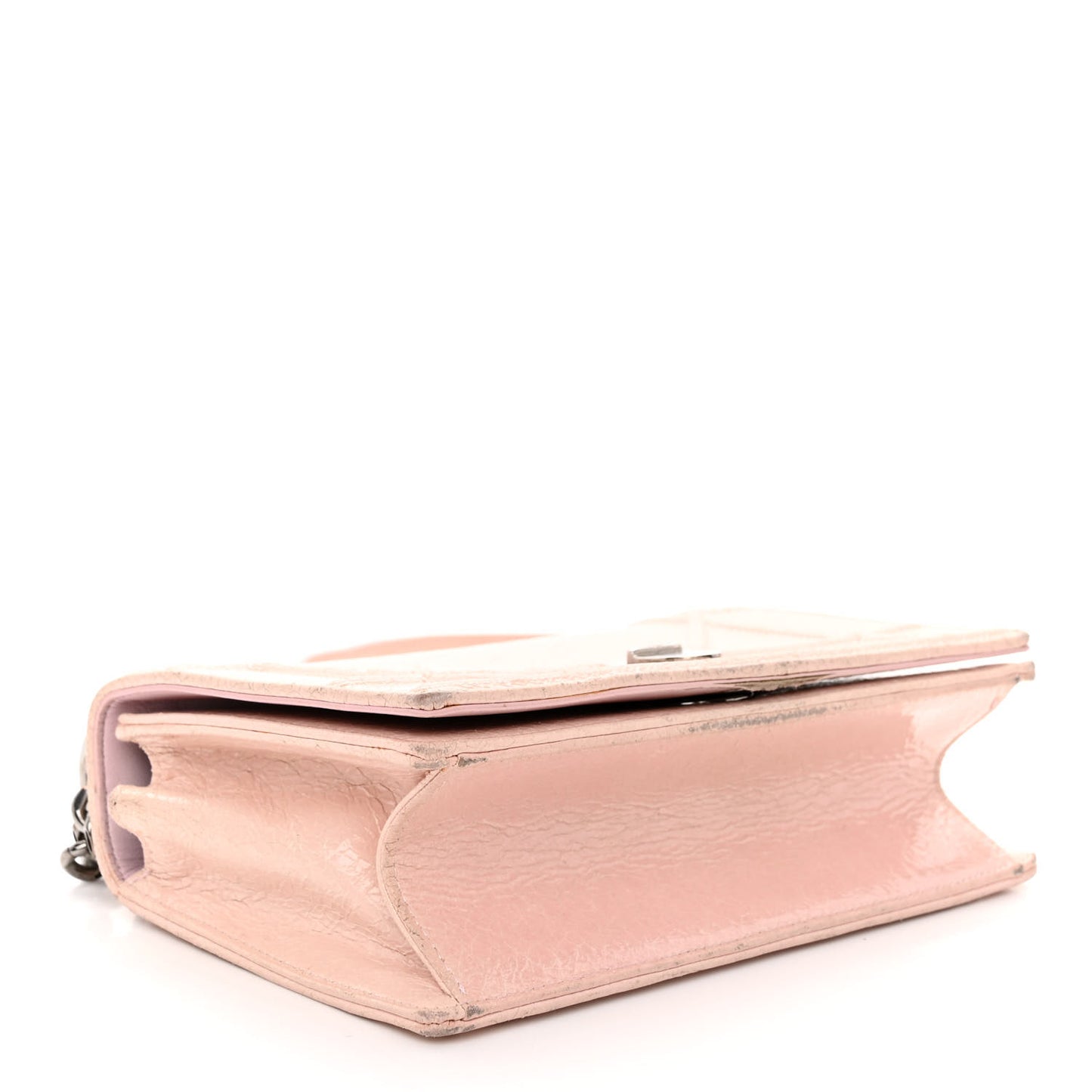 Ceramic Effect Deerskin Small Diorama Flap Bag Pink