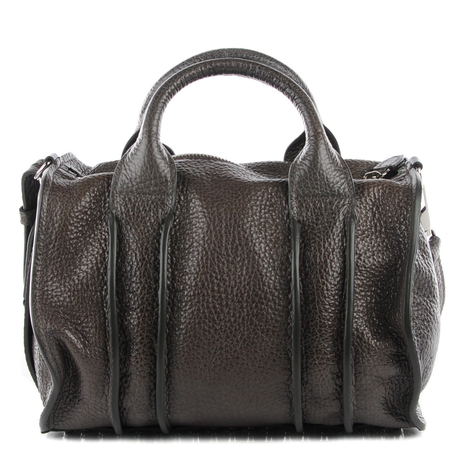 Alexander Wang Pebbled Lambskin Inside Out Rocco Gunpowder 1 of 10
