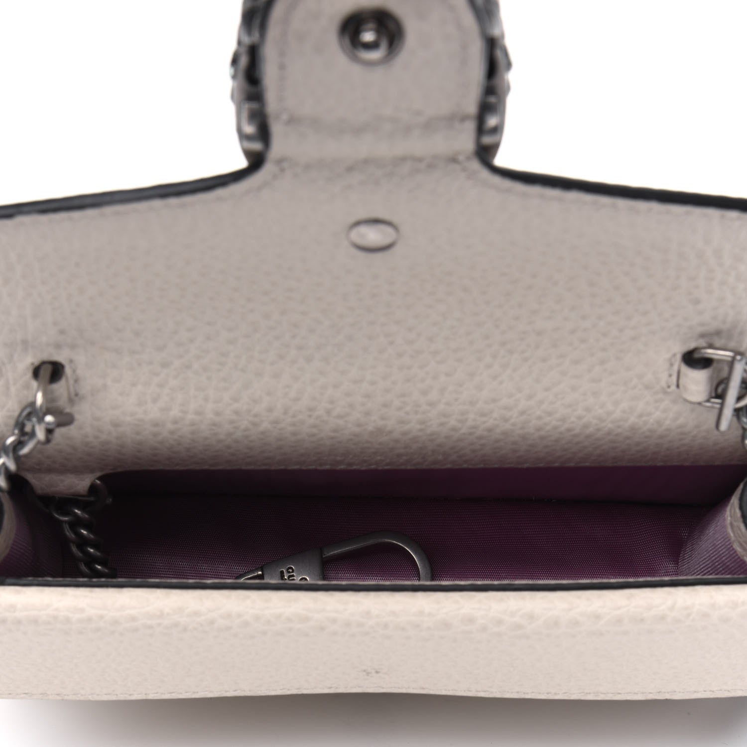 Gucci Dollar Calfskin Crystal Super Mini Dionysus Shoulder Bag Mystic White Black Diamond 5 of 11