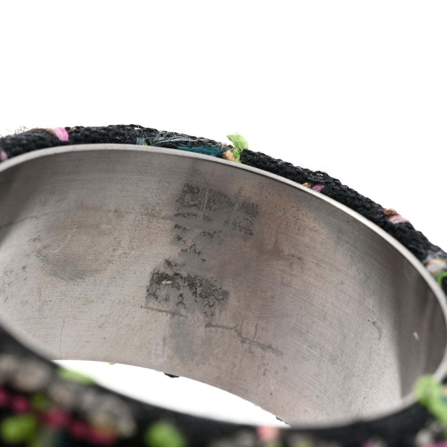 Tweed CC Wide Bangle M Black Multicolor