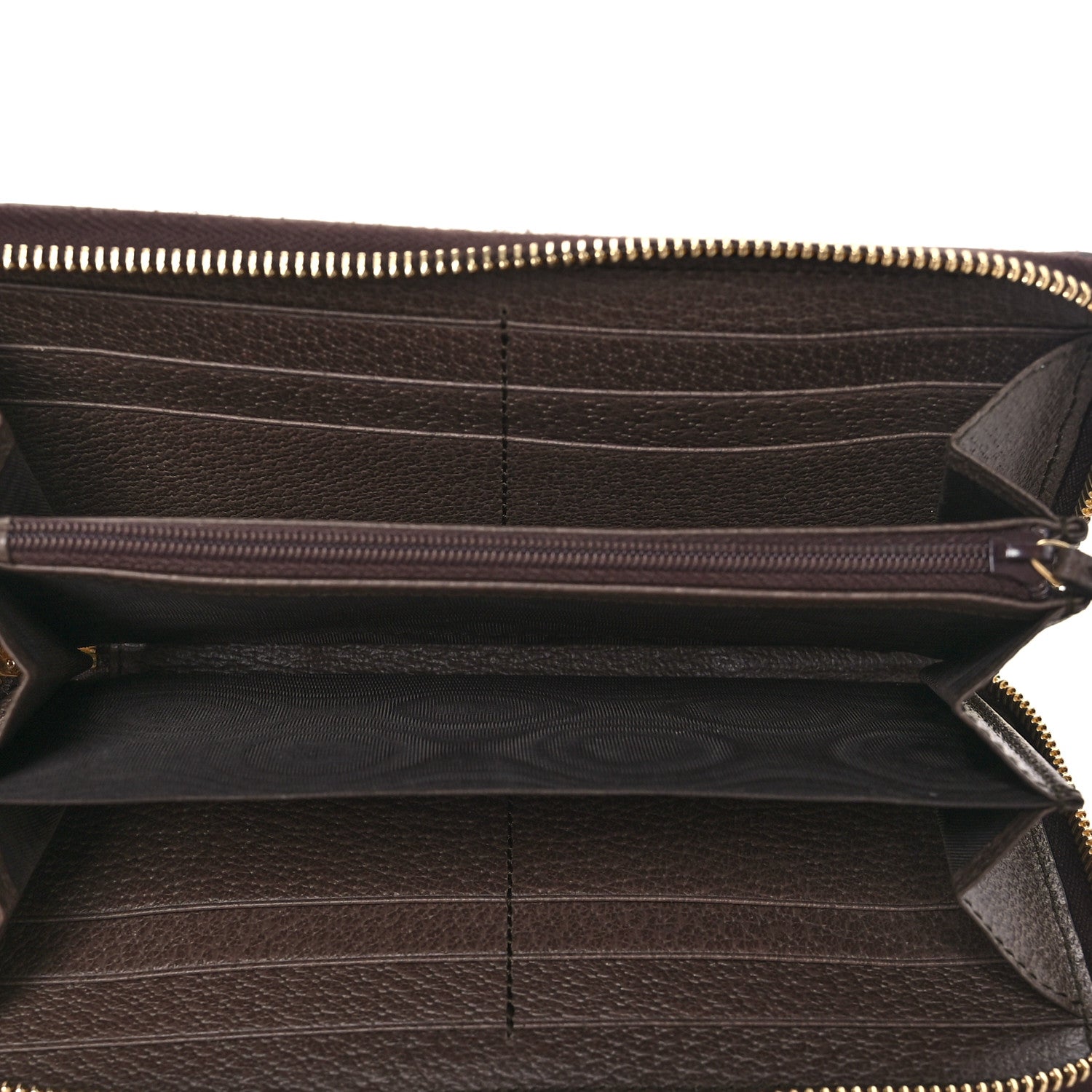 Gucci GG Supreme Monogram Web Ophidia Zip Around Wallet Brown 5 of 7