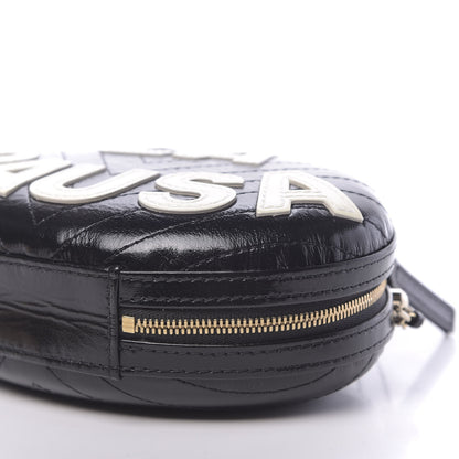 Chanel Lambskin Embroidered Chevron Quilted La Pausa Tassel Clutch Black 9 of 10