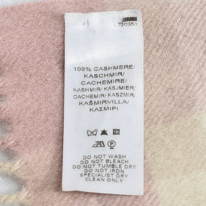Burberry Cashmere Giant Check Scarf Pink 5 of 5