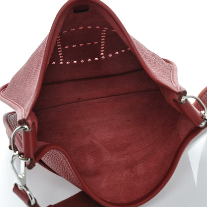 Hermes Taurillon Clemence Evelyne III PM Rouge Casaque 5 of 8