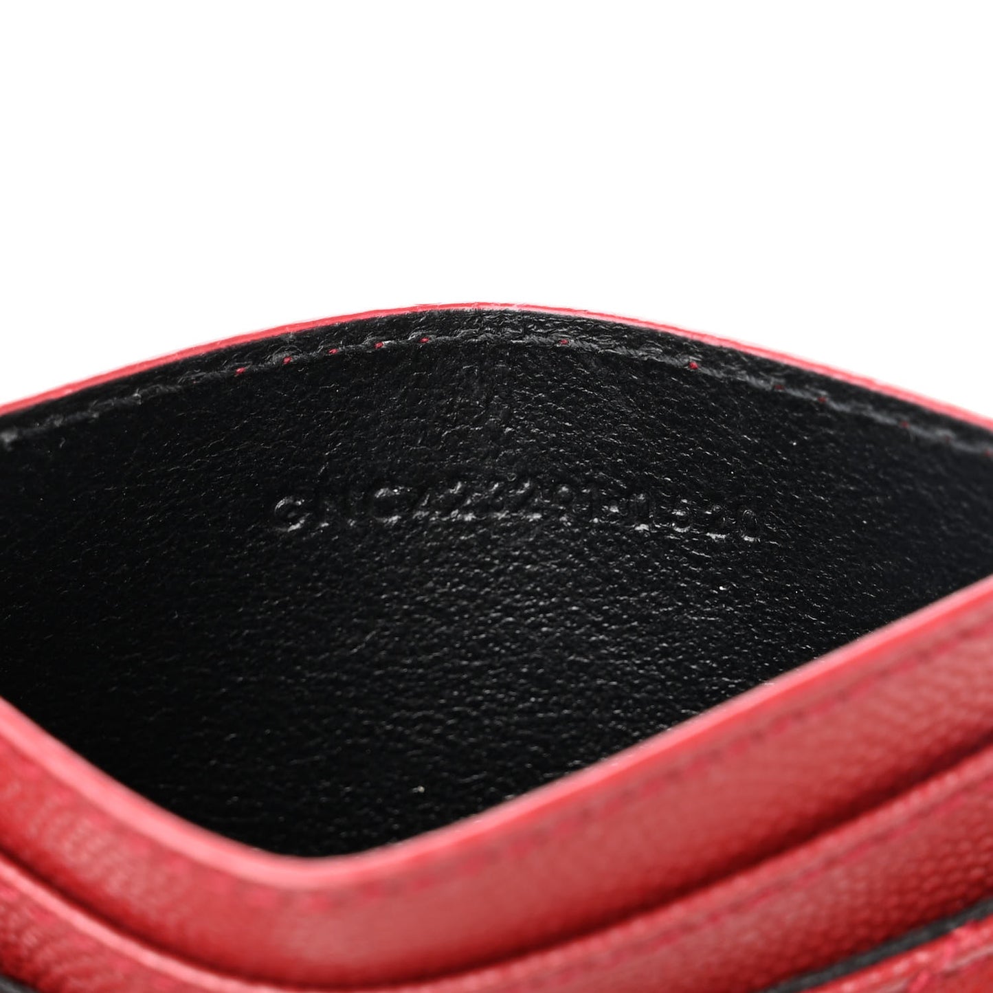 Grain De Poudre Matelasse Chevron Monogram Credit Card Case Opyum Red