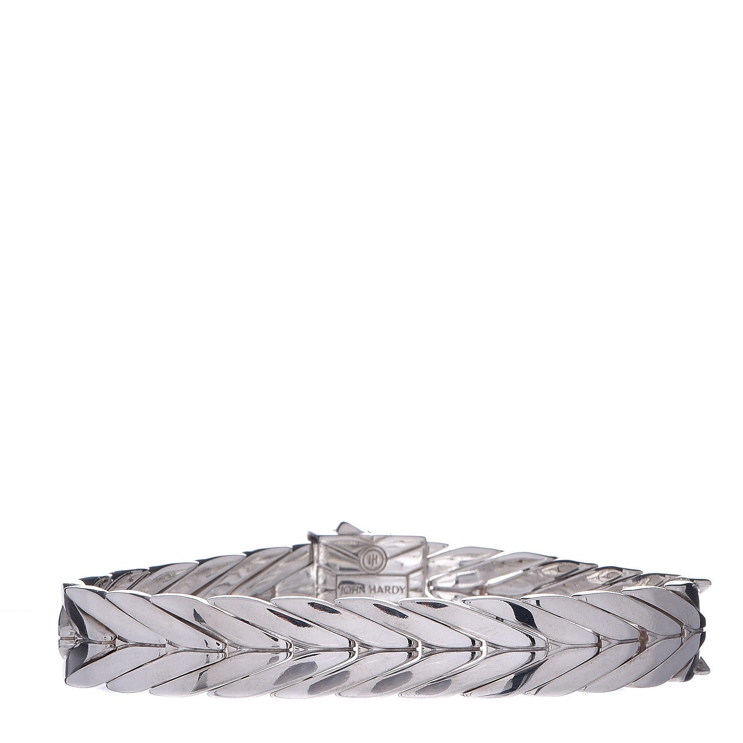 John Hardy Sterling Silver Diamond 11mm Modern Chain Bracelet 3 of 4