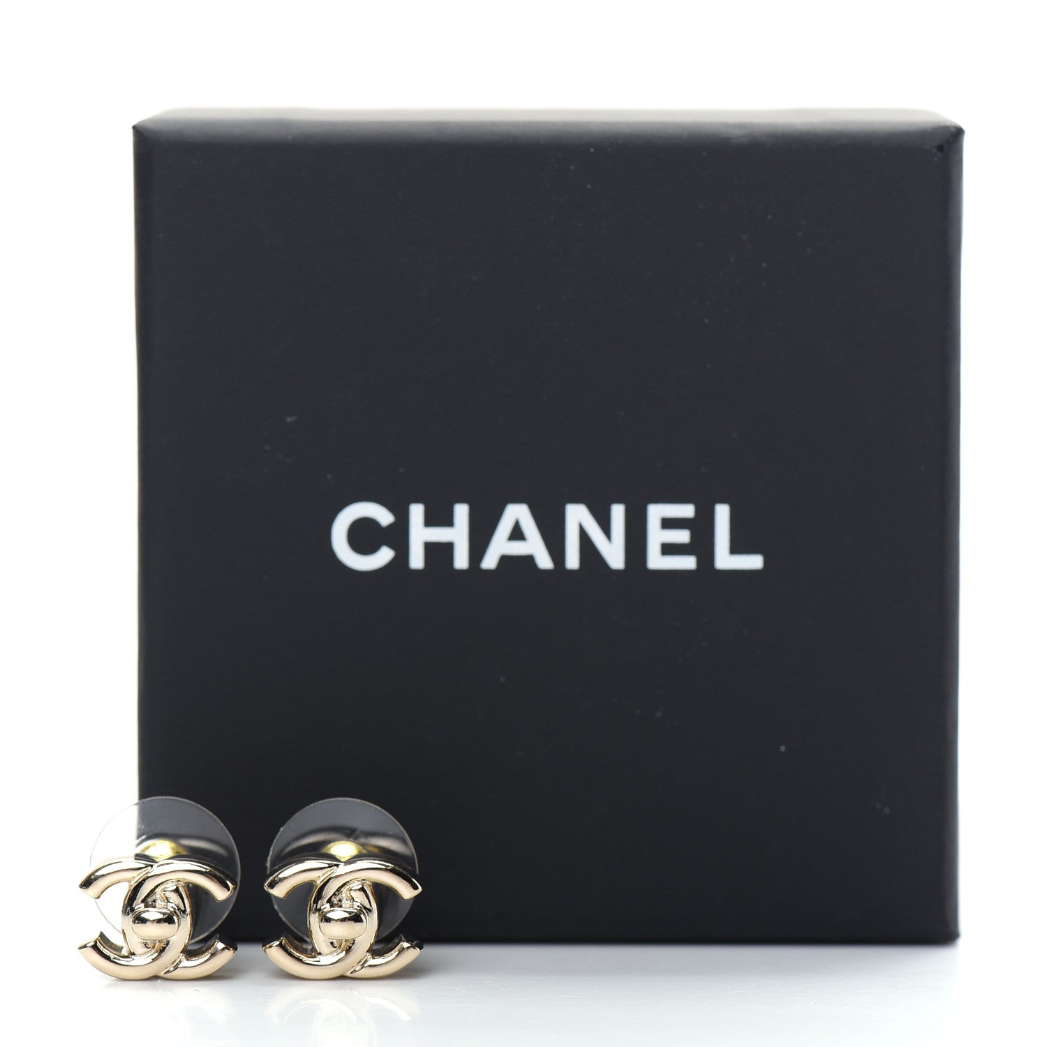 Chanel Metal CC Turnlock Earrings Gold 5 of 5