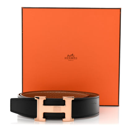 Hermes Box Togo 32mm H Belt 80 32 Black Gold 6 of 6