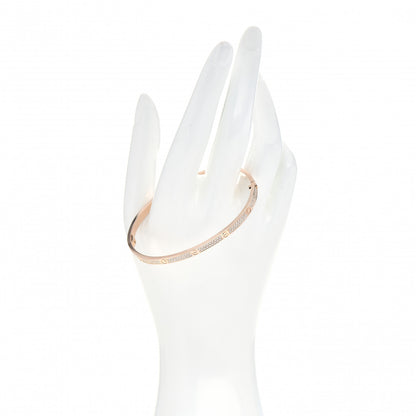 Cartier 18K Pink Gold Diamond Small LOVE Paved Bracelet 19 2 of 5