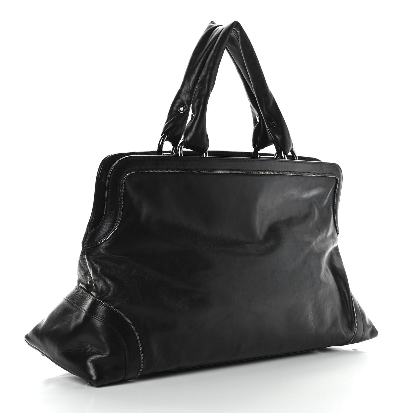 Lambskin East West Soho Shopper Black